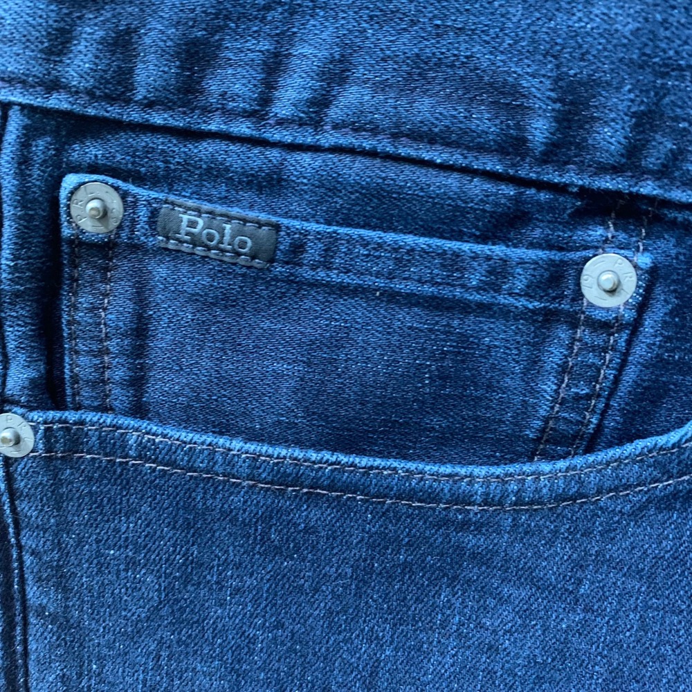 Polo Ralph Lauren 40x30 Jeans Dark Wash Excellent Straight Leg Denim‎ Pants - Picture 5 of 10